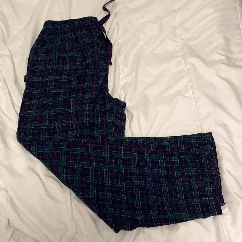 Dark Blue Plaid Pajama Pants